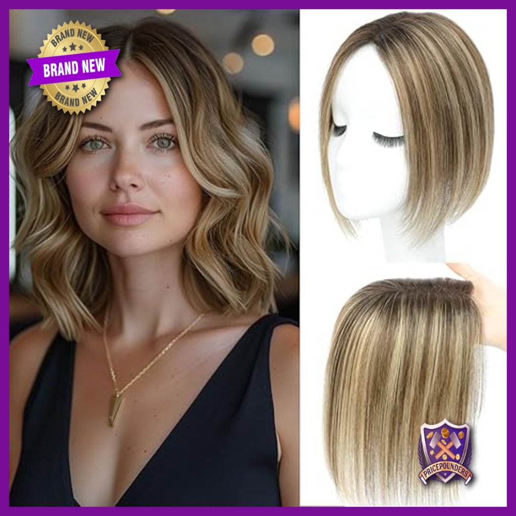 Real Human Hair Topper 10 Inch Swiss Lace Base For Thinning Hair